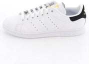 Adidas Sneaker Stan Smith W in Pelle Bianco Nero Dettagli Oro Donna