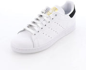 Adidas Sneaker Stan Smith W in Pelle Bianco Nero Dettagli Oro Donna