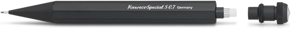 Kaweco SPECIAL "S" Portamine 0.7 Black, con gomma alluminio nero