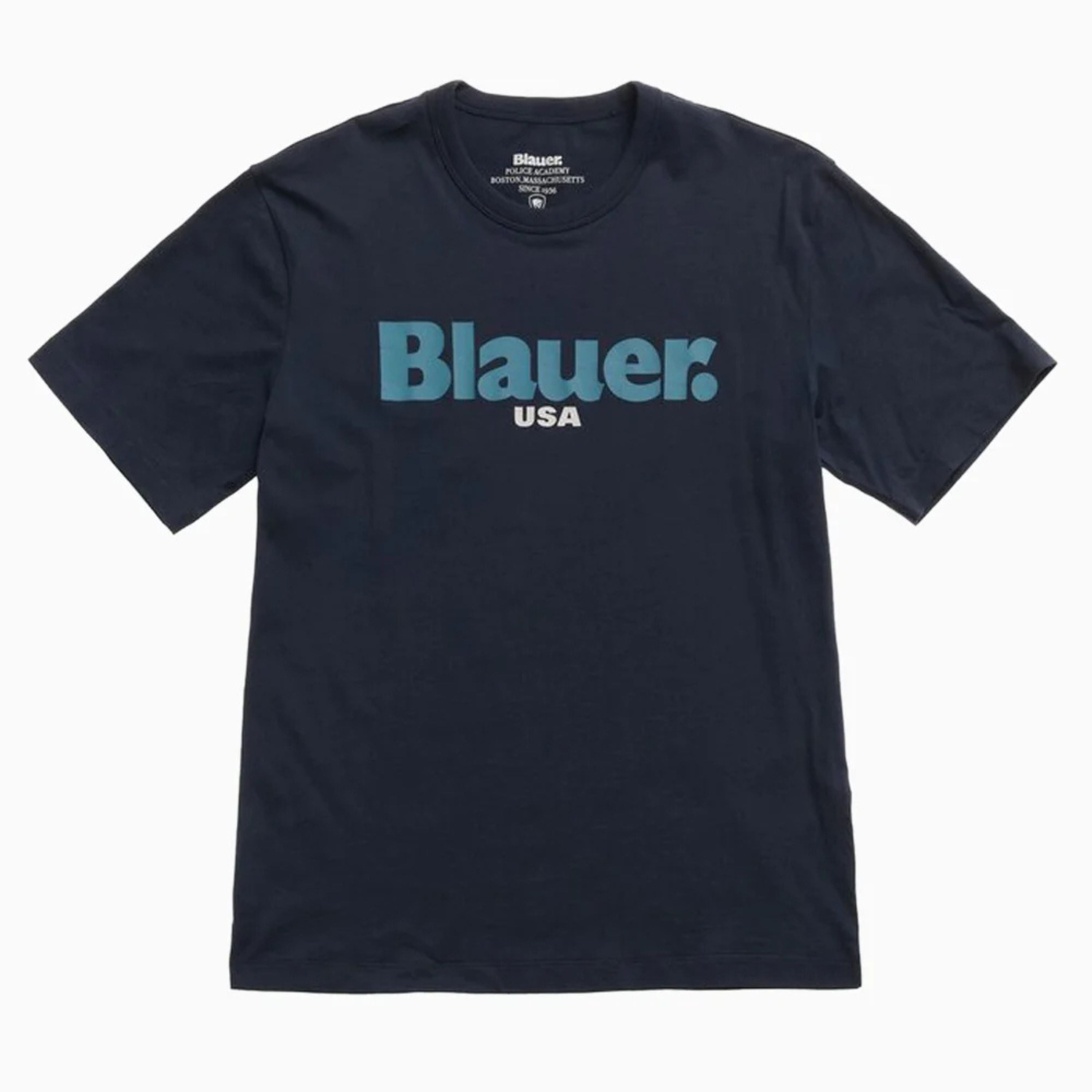 Blauer T-shirt Con Maxi Logo Blu Uomo ERNST