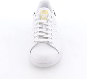 Adidas Sneaker Stan Smith W in Pelle Bianco Nero Dettagli Oro Donna