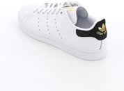 Adidas Sneaker Stan Smith W in Pelle Bianco Nero Dettagli Oro Donna