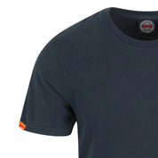 Superdry t-shirt men uomo logo ricamato Relaxed Fit Tee Grigio Scuro