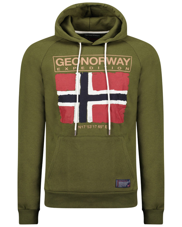 Geographical Norway Felpa Geonorway Con Cappuccio Verde Uomo 1