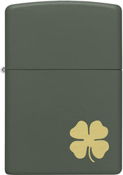 Zippo Accendino Antivento Four Leaf Clover Quadrifoglio Verde Unisex 49796