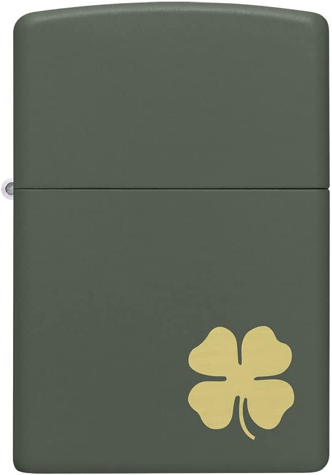 Zippo Accendino Antivento Four Leaf Clover Quadrifoglio Verde Unisex 49796