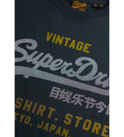 Superdry T-shirt VL HERITAGE RELAXED TEE Uomo Logo cotone manica corta navy blu