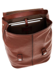 The Bridge Business Backpack in Hammered Leather Laptop Bag Brown Unisex