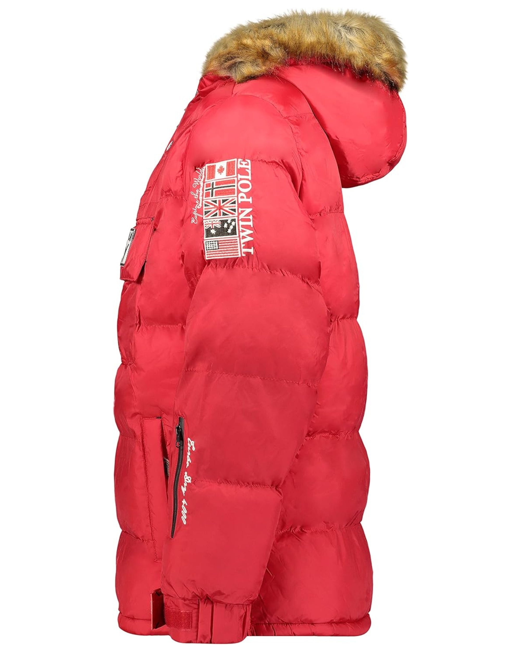 Geographical Norway Giubbotto Imbottito Parka Rosso Piumino Brice Uomo
