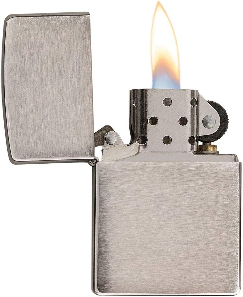 Zippo Windproof Refillable Made In Usa Silver Unisex