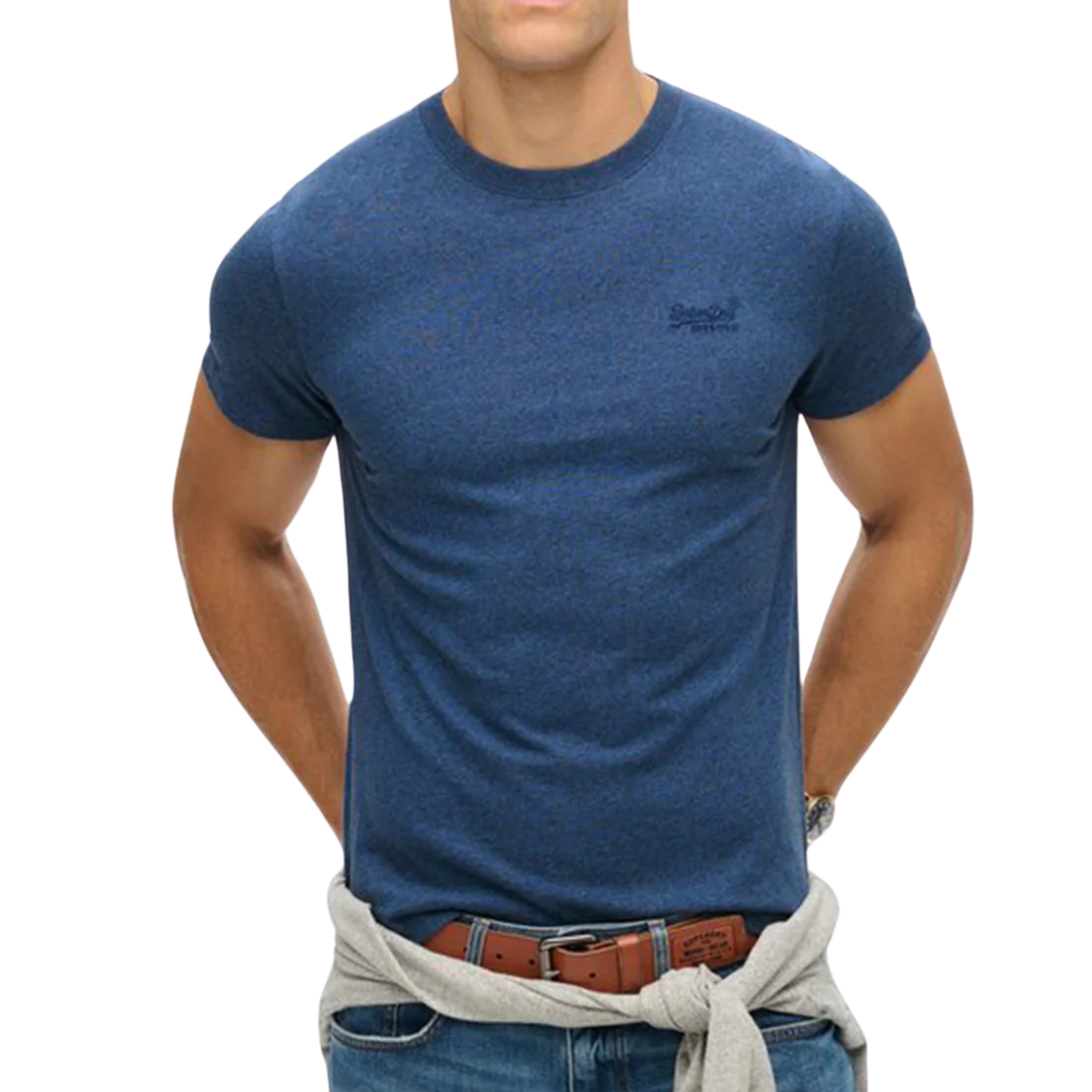 Superdry t-shirt men uomo logo ricamato essential emb