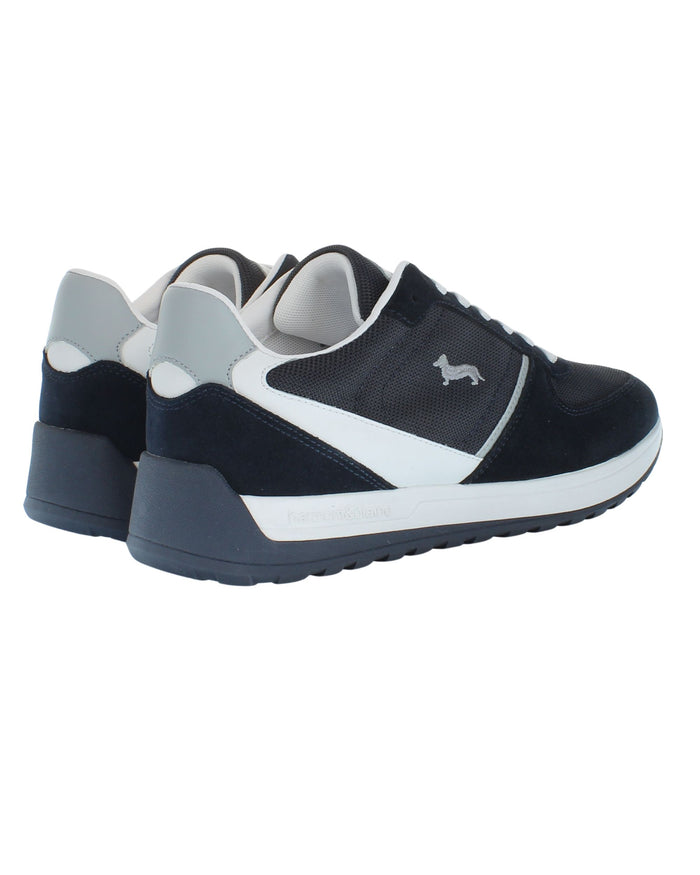 Harmont & Blaine Sneakers Pelle con Logo Bassotto Blu 2