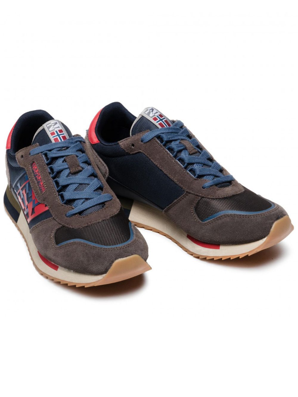 Napapijri Sneaker Pelle Scamosciata Virtus Running Casual Outdoor Grigio