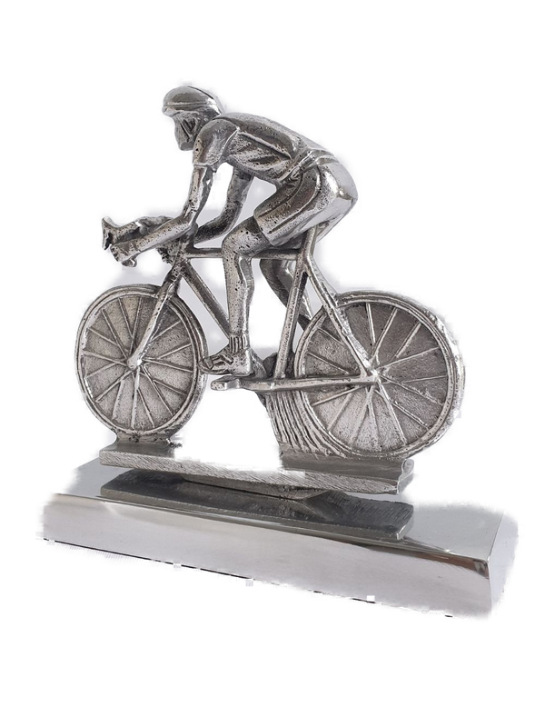 Spalding & Bros A.g. Ciclista Alluminio Fermacarte Ufficio Design Bici 17x17x7 Cm Circa Grigio Unisex-2
