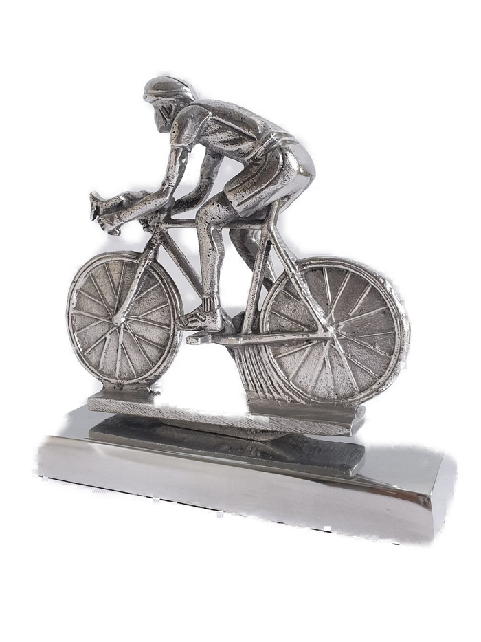 Spalding & Bros A.g. Ciclista Alluminio Fermacarte Ufficio Design Bici 17x17x7 Cm Circa Grigio Unisex 2