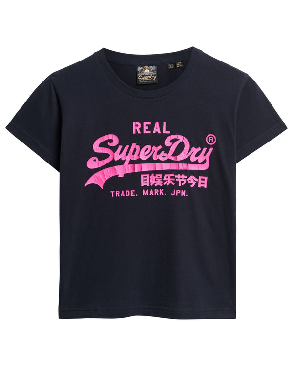 Superdry T-shirt Neon VL Cotone Blu