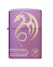 Zippo Windproof Refillable Made In Usa Dragon Dragon Purple Unisex