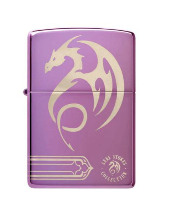 Zippo Windproof Refillable Made In Usa Dragon Dragon Purple Unisex-2