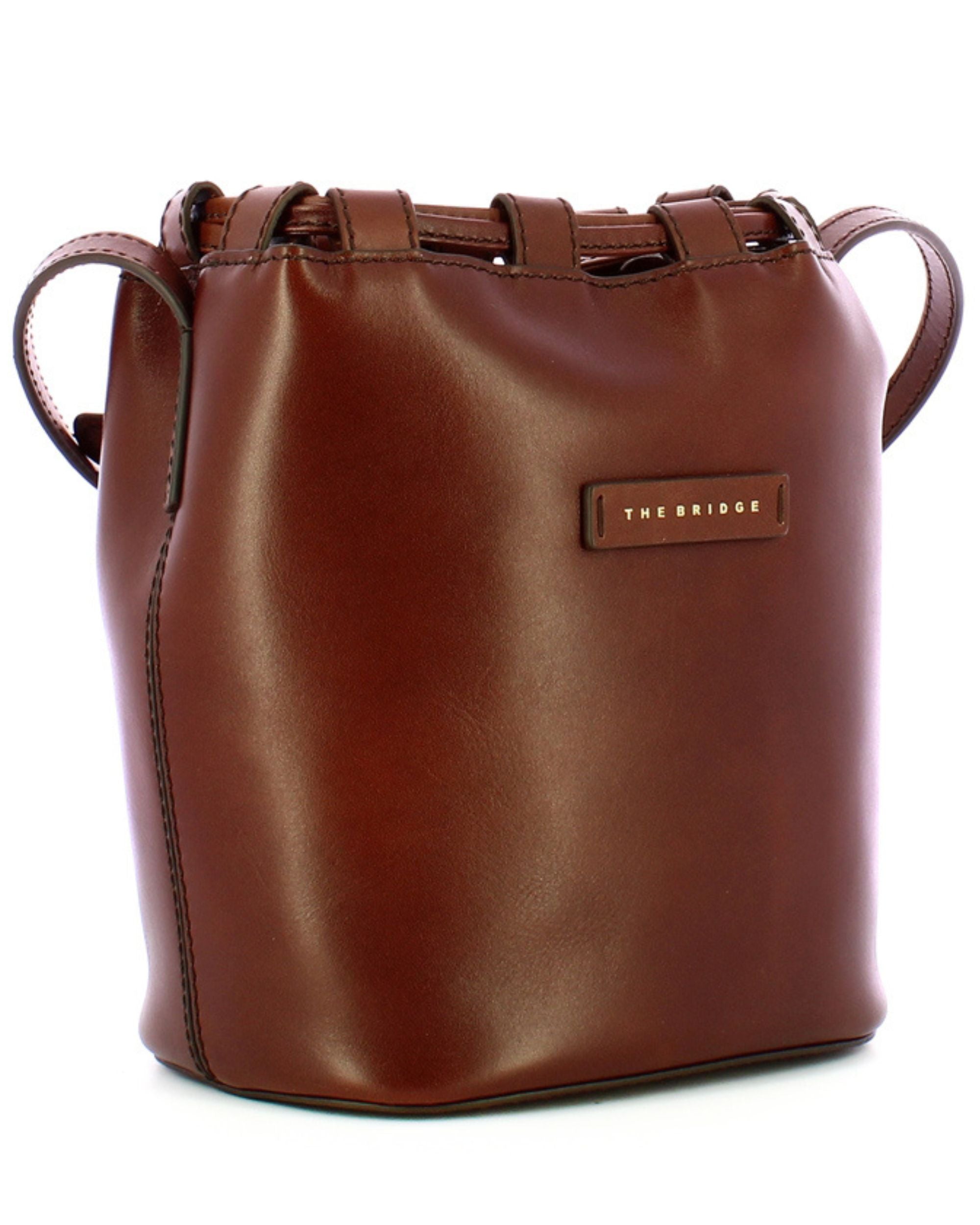 The Bridge Bucket Shoulder Bag Internal Pocket Brown Women