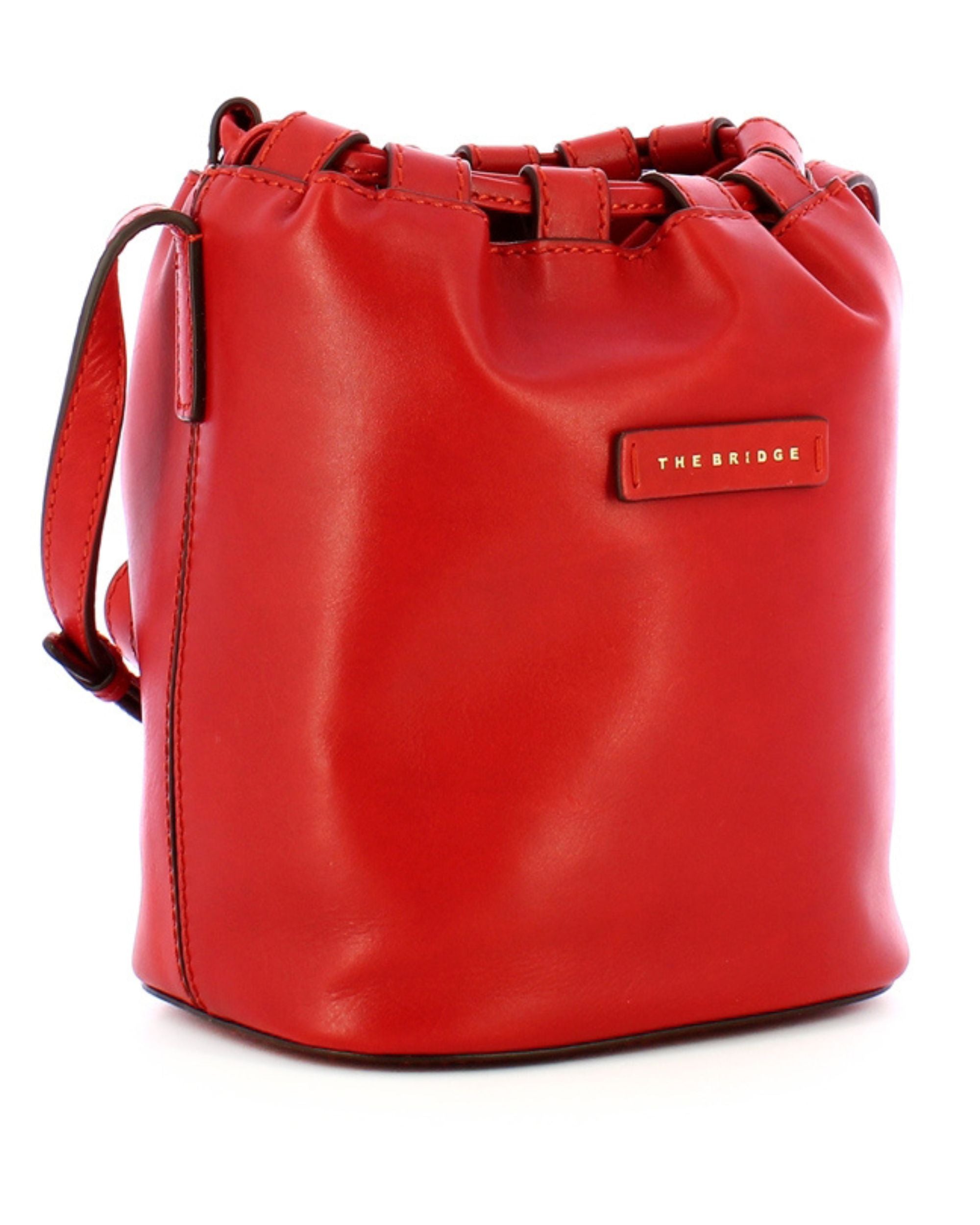 The Bridge Bucket Shoulder Bag Internal Pocket Red Women