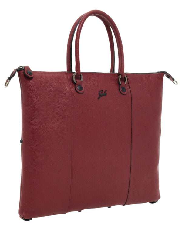 Gabs Zaino Trasformabile in Shopper, Bauletto e Hobo in Pelle Rosso-2