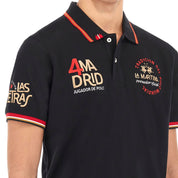 La Martina Polo Classica In Piquet stretch Regular Fit Nero uomo map310 madrid spagna