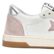 2Star Scarpe Sneakers Made in Italy artigianali Week Star Pelle Bianco Rosa