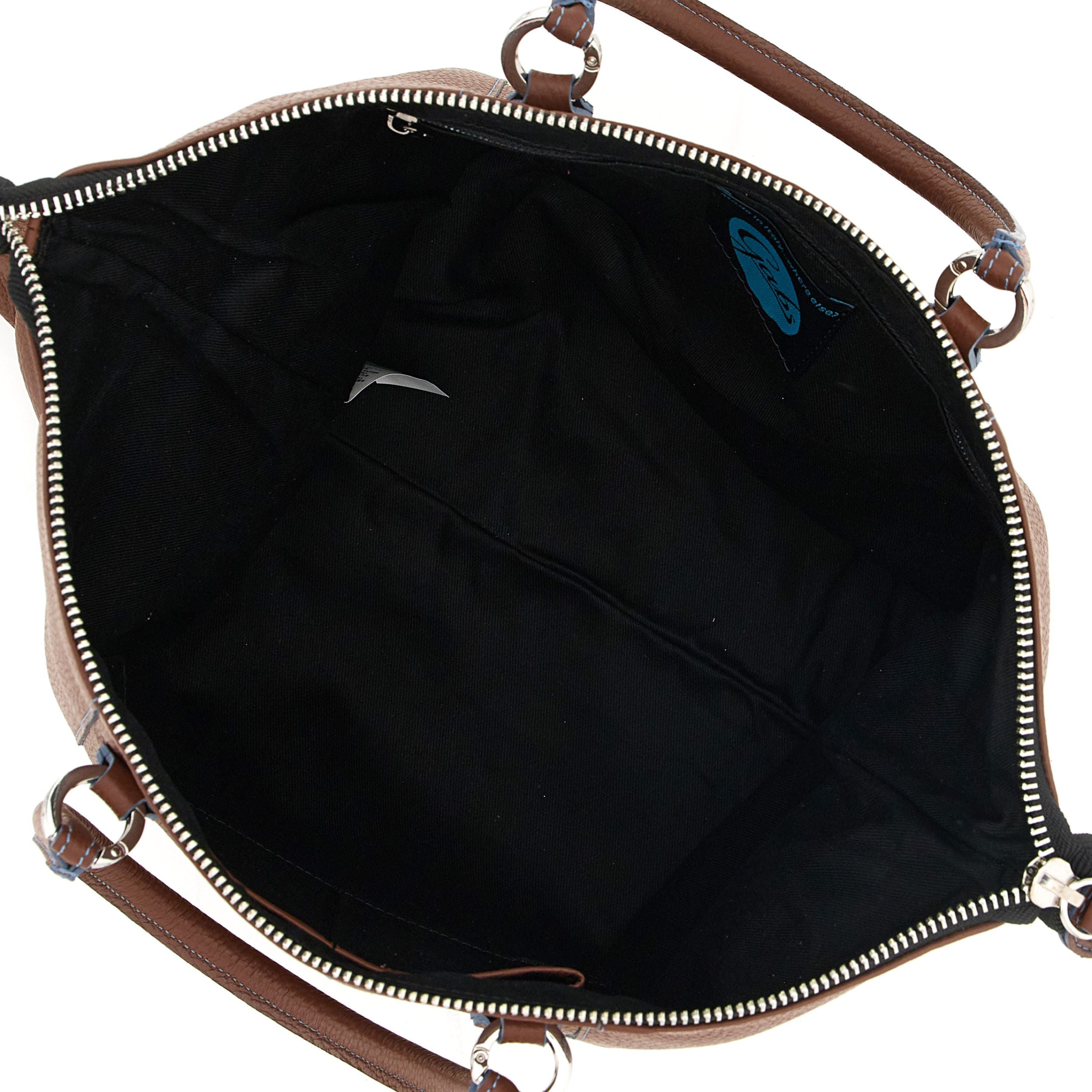 Gabs G3 Plus M Basic Borsa Zaino Trasformabile Hobo Shopper Tote Bauletto in Pelle Cuoio Scuro