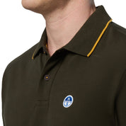 North Sails Polo maglia maglietta 692452 colletto rigato cotone biologico 0440