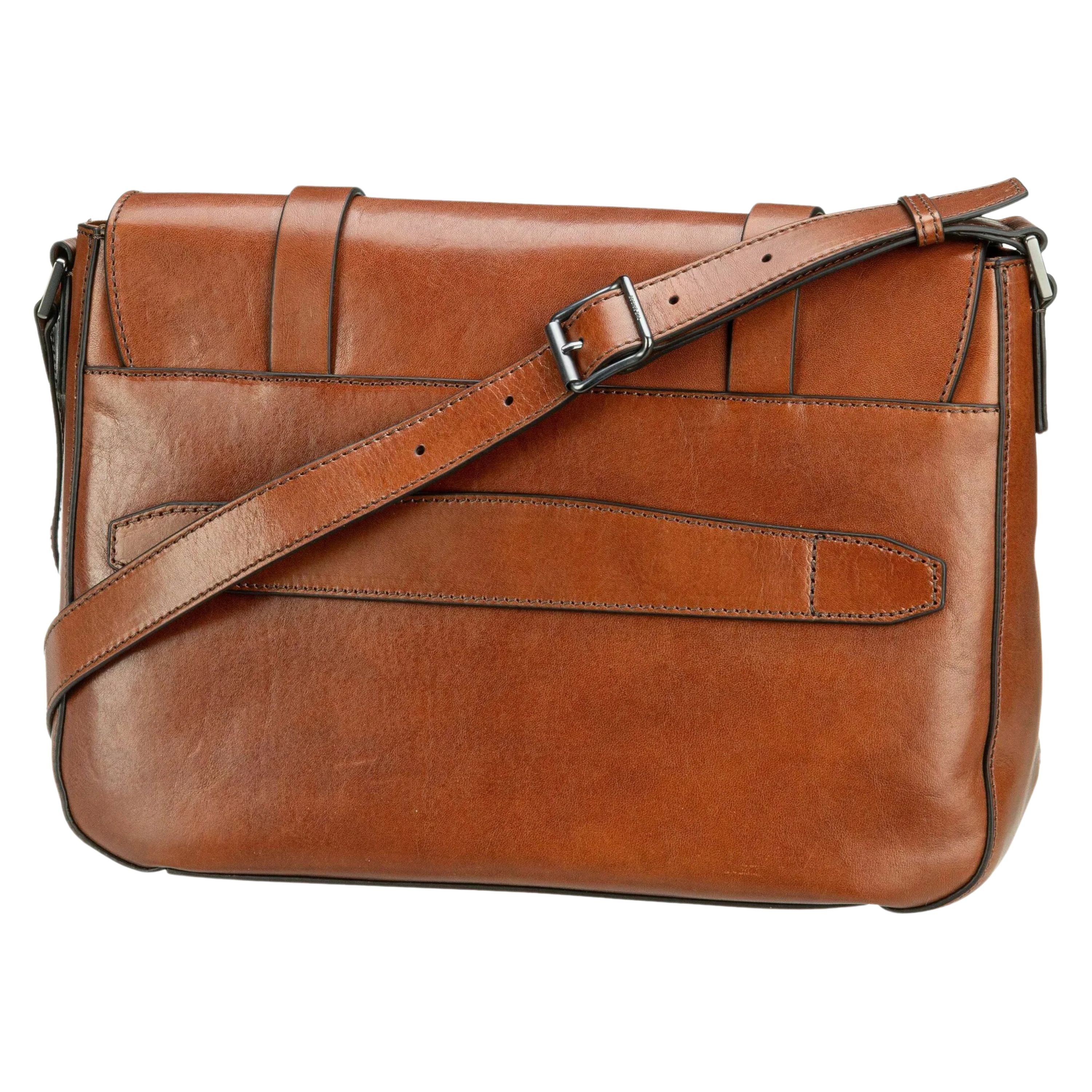 The Bridge Messenger con Tracolla Cartella Uomo Cesare in Pelle Marrone 451515D9