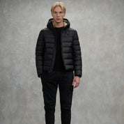 Blauer Giubbotto Piumino Corto Imbottito Acton Nero Interno Beige Uomo