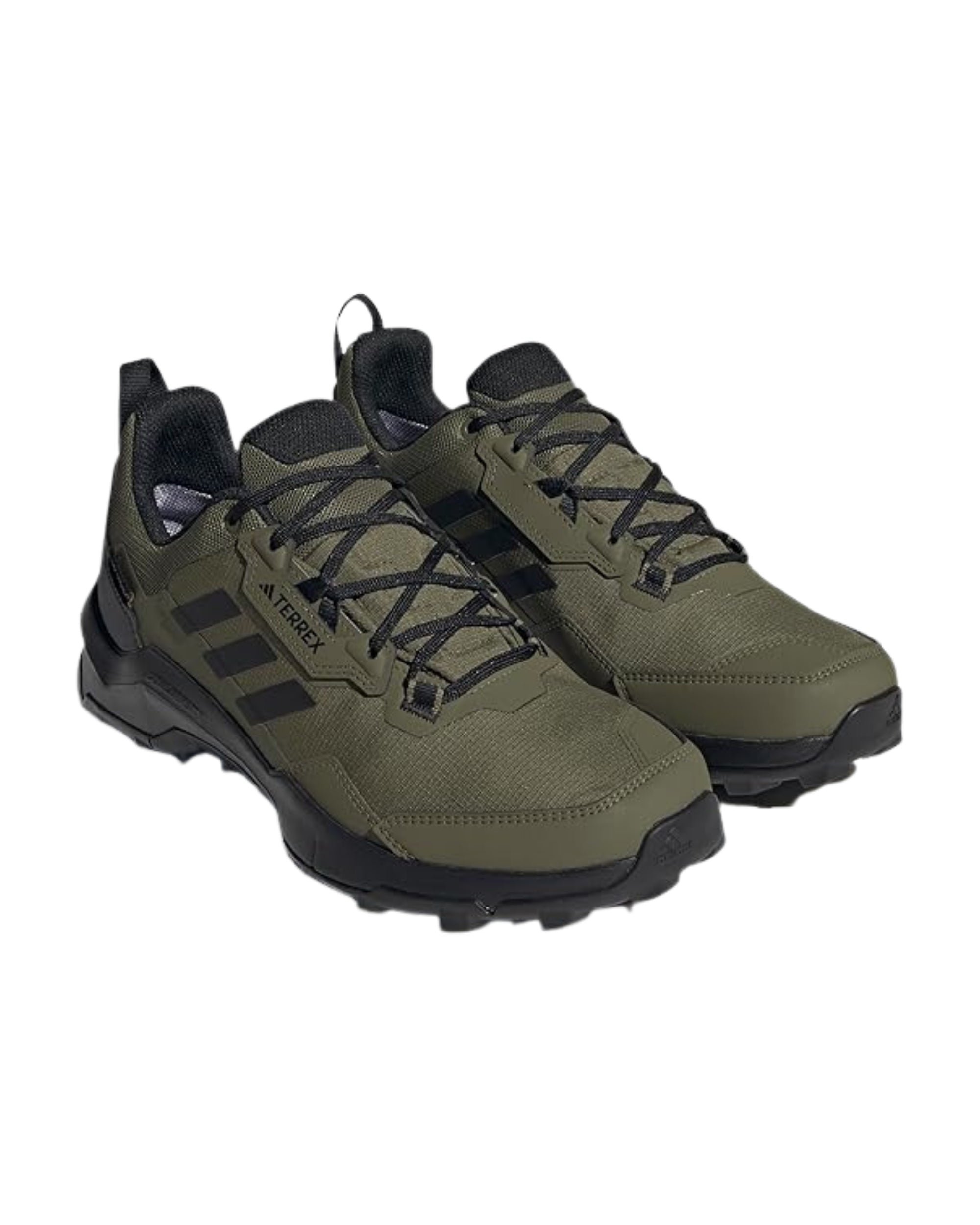 Adidas Scarpe Trail Terrex AX4 GTX Tessuto Tecnico Verde Oliva Nero Uomo
