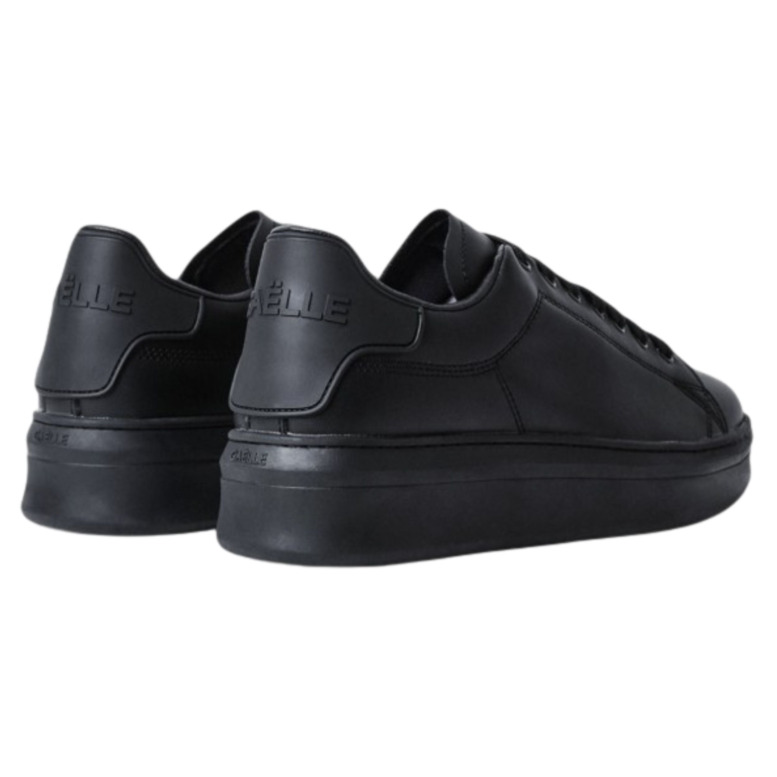 Gaelle Paris Scarpe Sneaker Addict in Pelle Nero all black Donna 01450