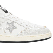 2Star Scarpe Sneakers Made in Italy artigianali Week Star Pelle Bianco Argento
