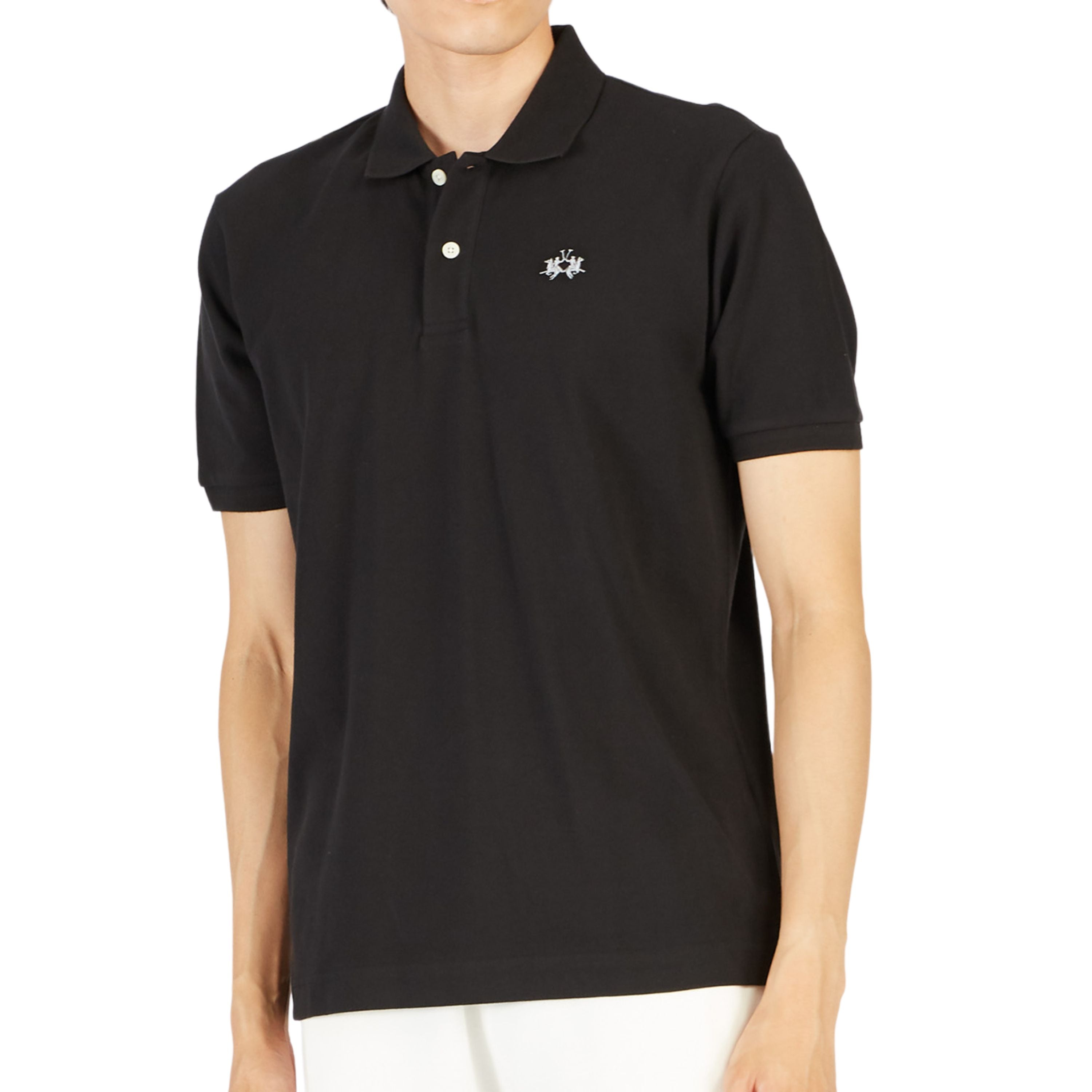 La Martina Polo Classica In Piquet Regular Fit Nero uomo