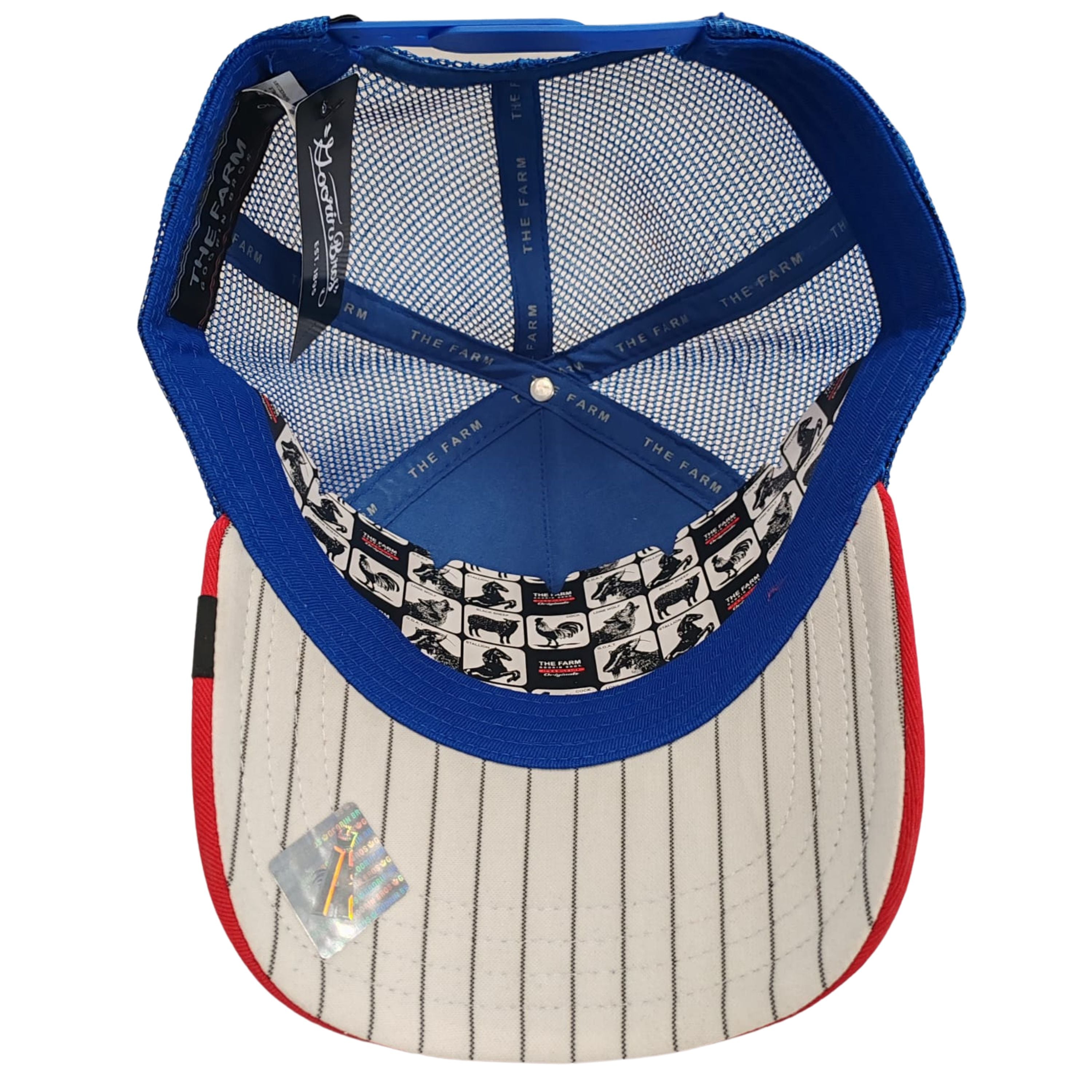 Goorin Bros. Cappellino Baseball Collection Patch Capra 'Him' Blu Rosso Unisex