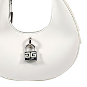 Gaelle Borsetta donna borsa a mano hobo lucchetto logato regular bianco