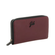 Gabs Portafoglio con portamonete e slot card con zip in Pelle Gmoney17 Bull Black Bordeaux Chianti