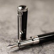 S.t.dupont penna stilografica sword fountain pen palladio e nero 290102