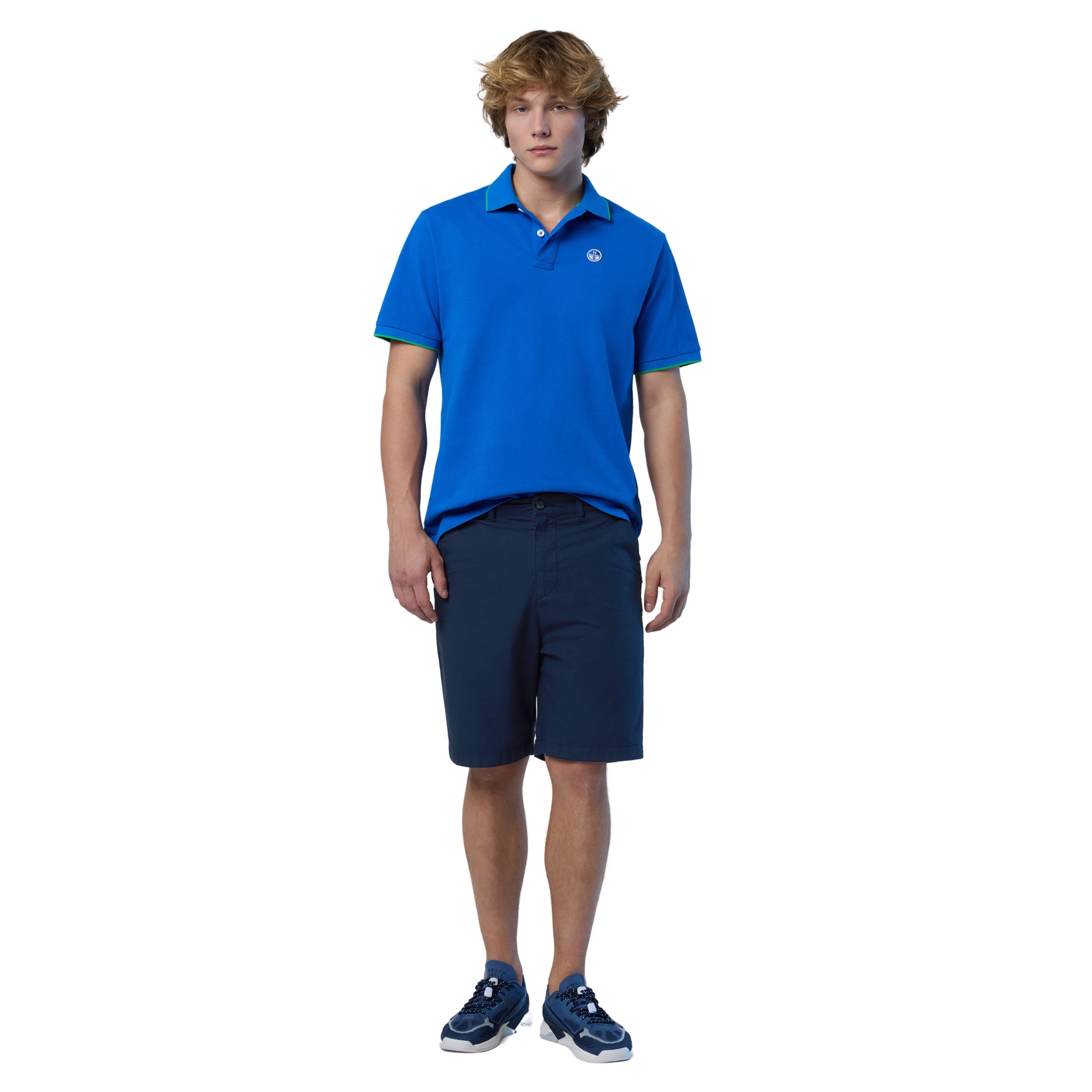 North Sails Polo maglia maglietta 692452 colletto rigato cotone biologico 0760