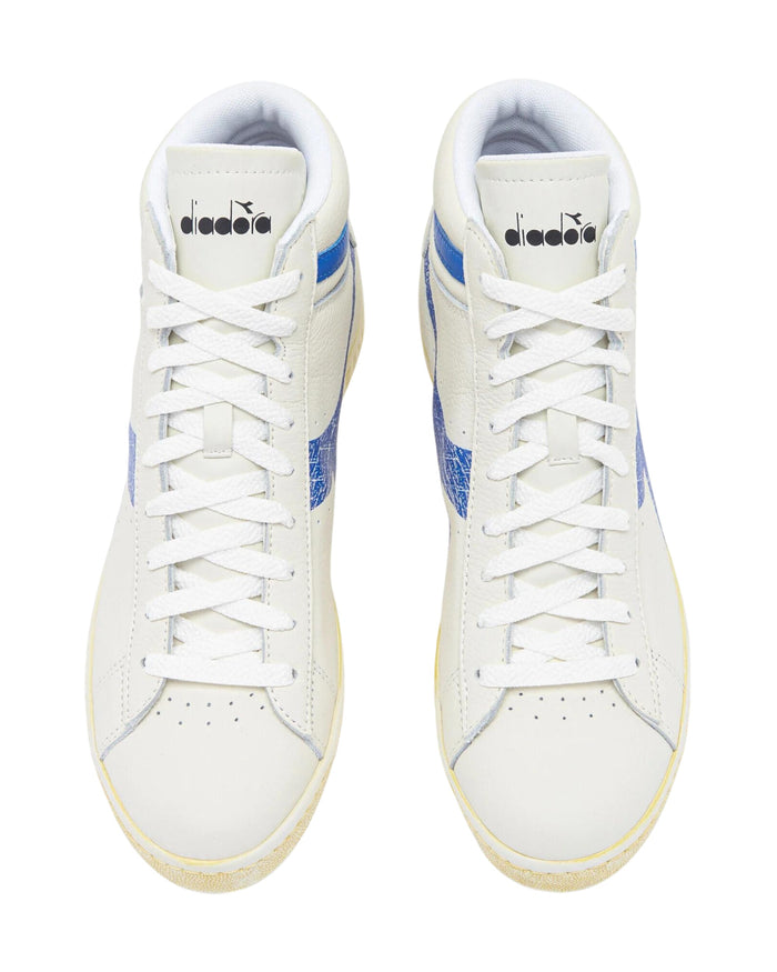 Diadora Game L High Retrò Pelle Bianco 3