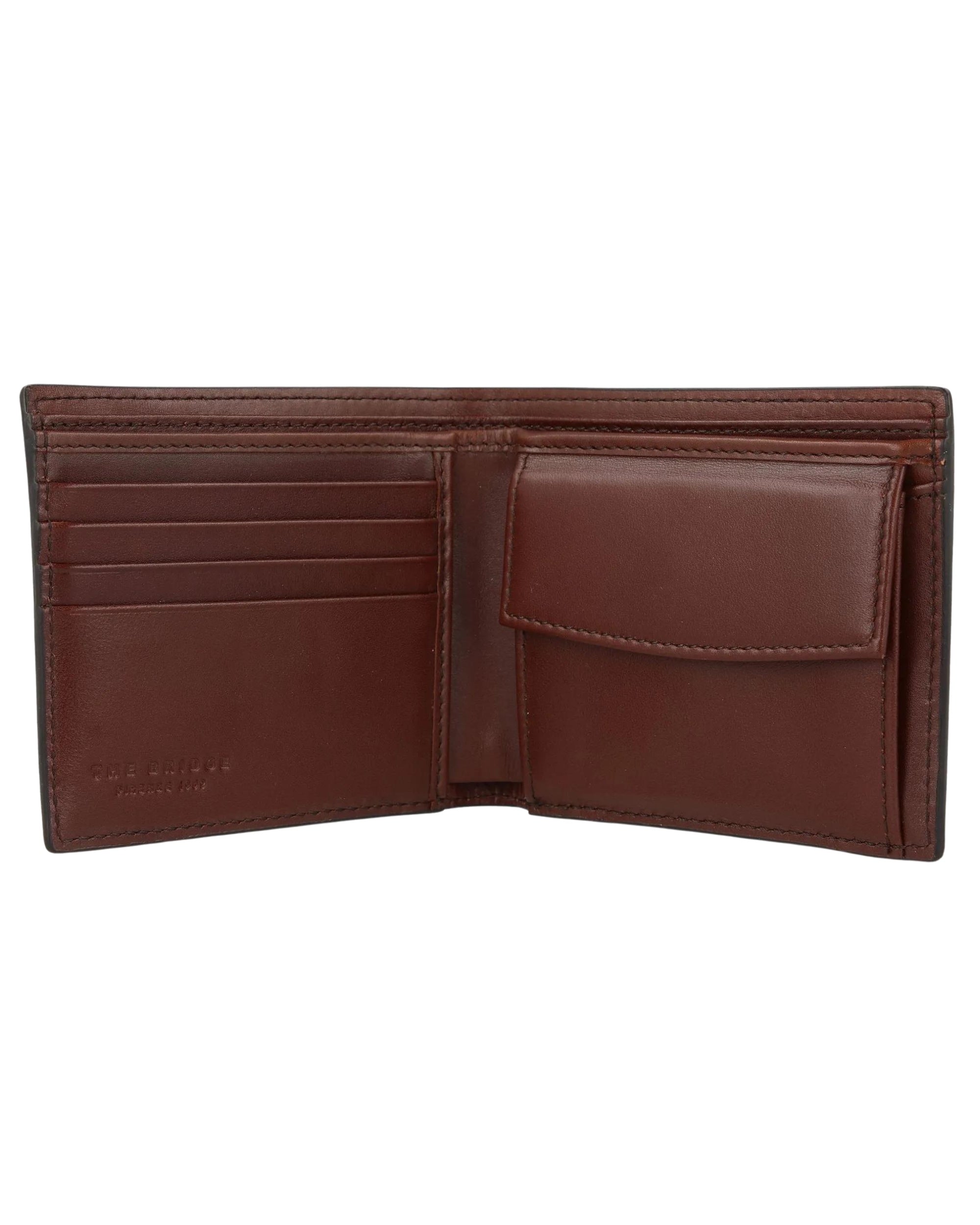 The Bridge Unisex Wallet In Cowhide And Fabric Lining Brown Men