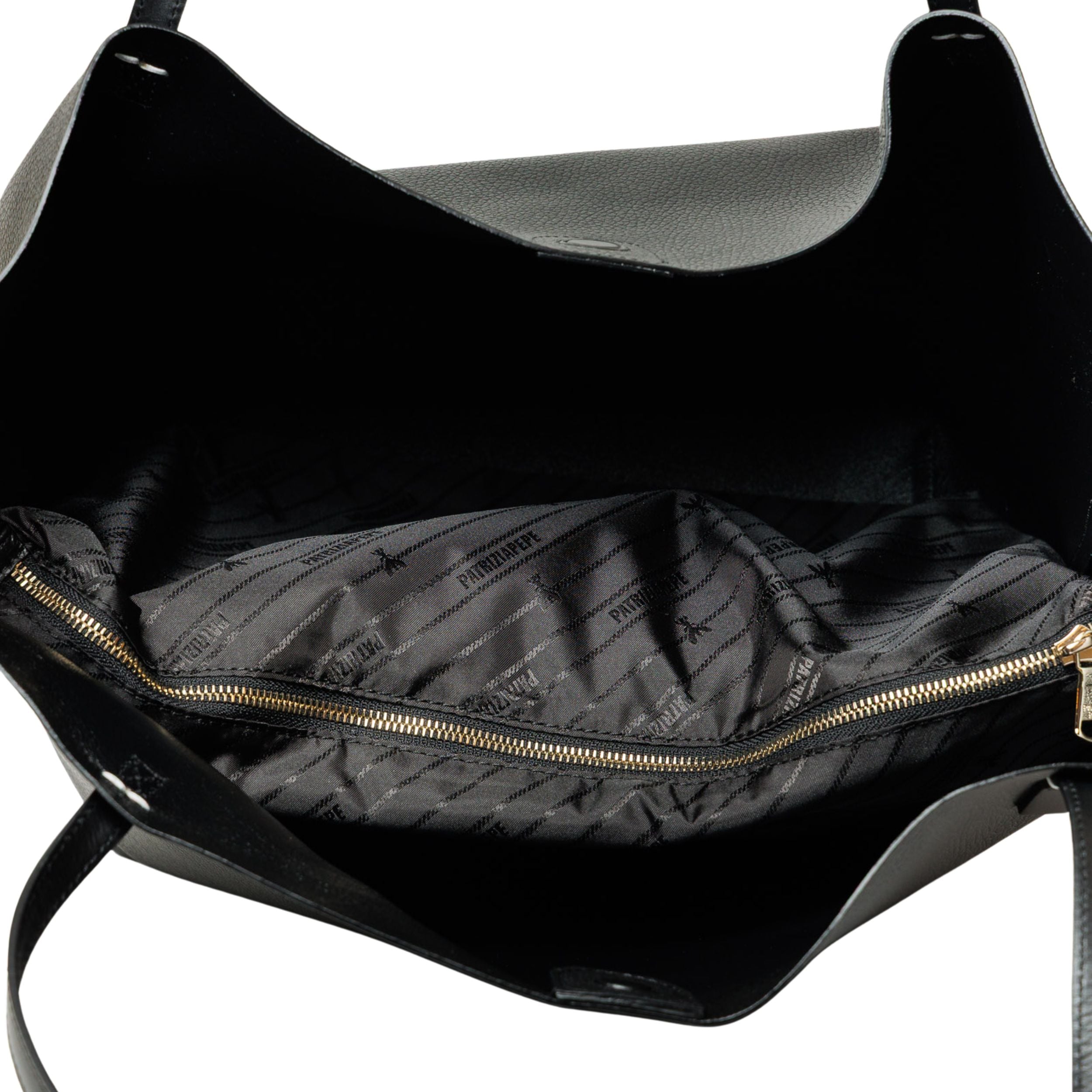 Patrizia Pepe Borsa Shopper a Mano in Pelle Nero Donna