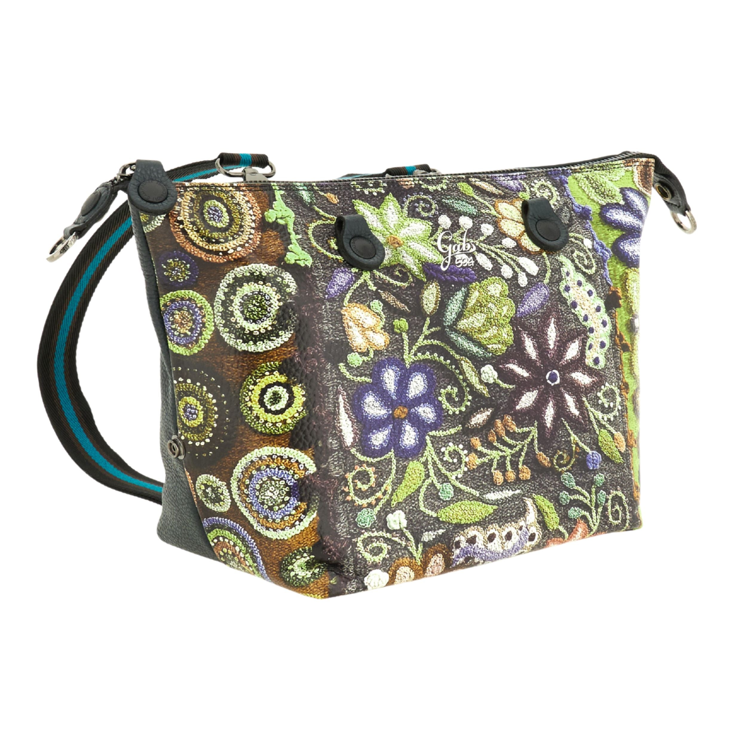 Gabs G3 Plus M Basic Borsa Zaino Trasformabile Hobo Shopper Tote Bauletto in Pelle Stampa