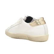 2Star Scarpe Bianco Sneakers Made in Italy artigianali Prime Star Pelle con dettagli Oro 4895