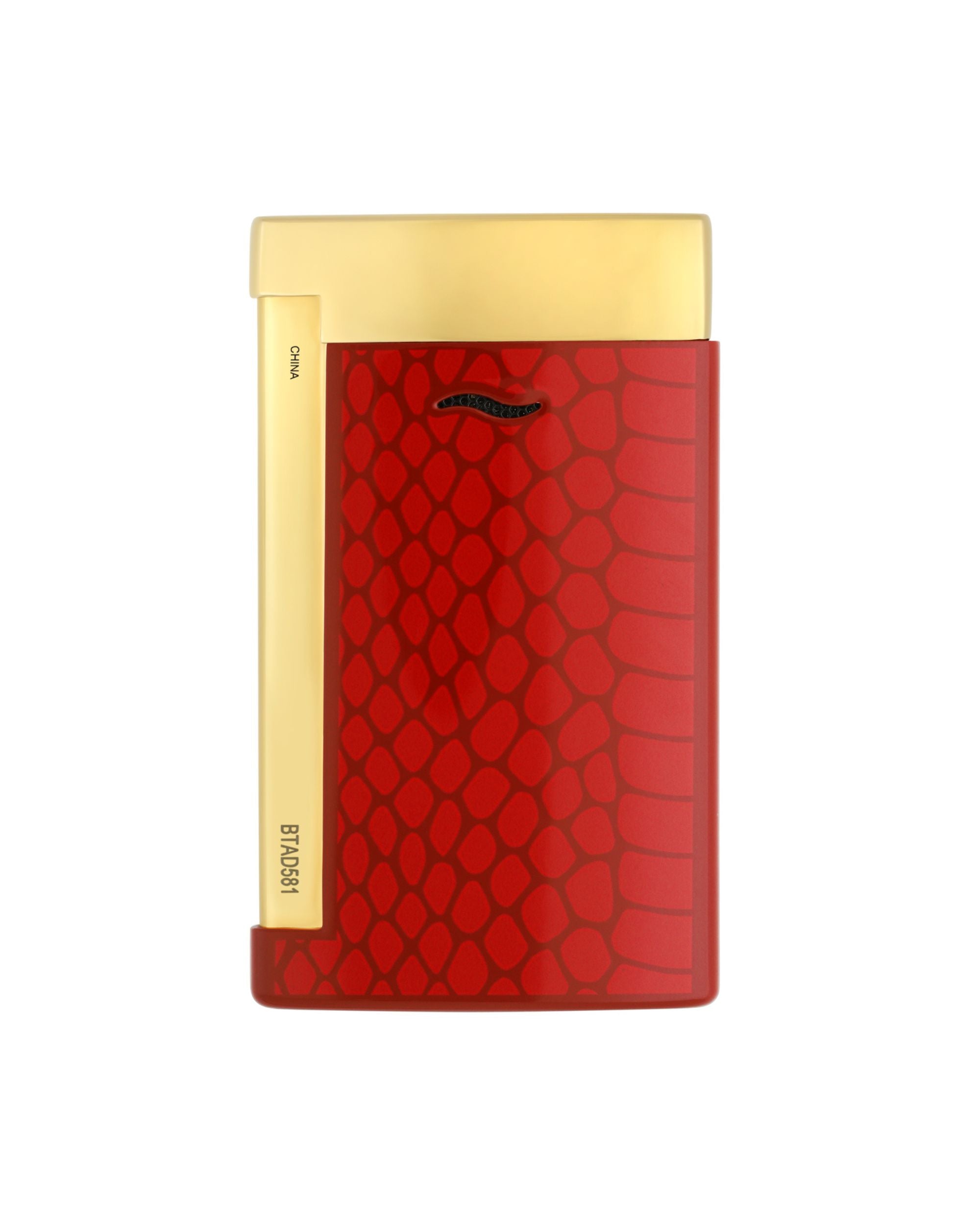 S.t.dupont Laccato Con Design Pelle Di Serpente Rosso Unisex