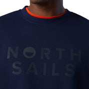 North Sails Felpa manica lunga girocollo CREWNECK SWEATSHIRT Tech Blu 691229 Interlock