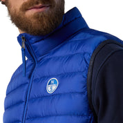 North Sails Gilet Smanicato Zip Crozet Vest tecnico outdoor antivento Tech 603272 surf blu 0831