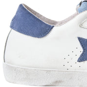 2Star Scarpe Sneakers Made in Italy Prime Star Pelle Bianco Blu Donna 2SD5094