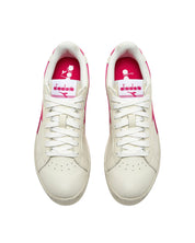 Diadora Sneakers Game L Low Waxed tomaia in Pelle Bianco Fucsia Sorbetto